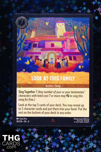 Look at this Family 28/204 Foil Rare Lorcana Card EN 4
