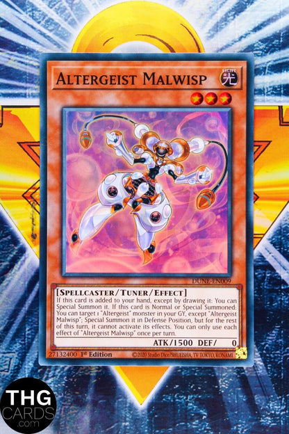 Altergeist Malwisp DUNE-EN009 1st Edition Super Rare Yugioh Card Playset