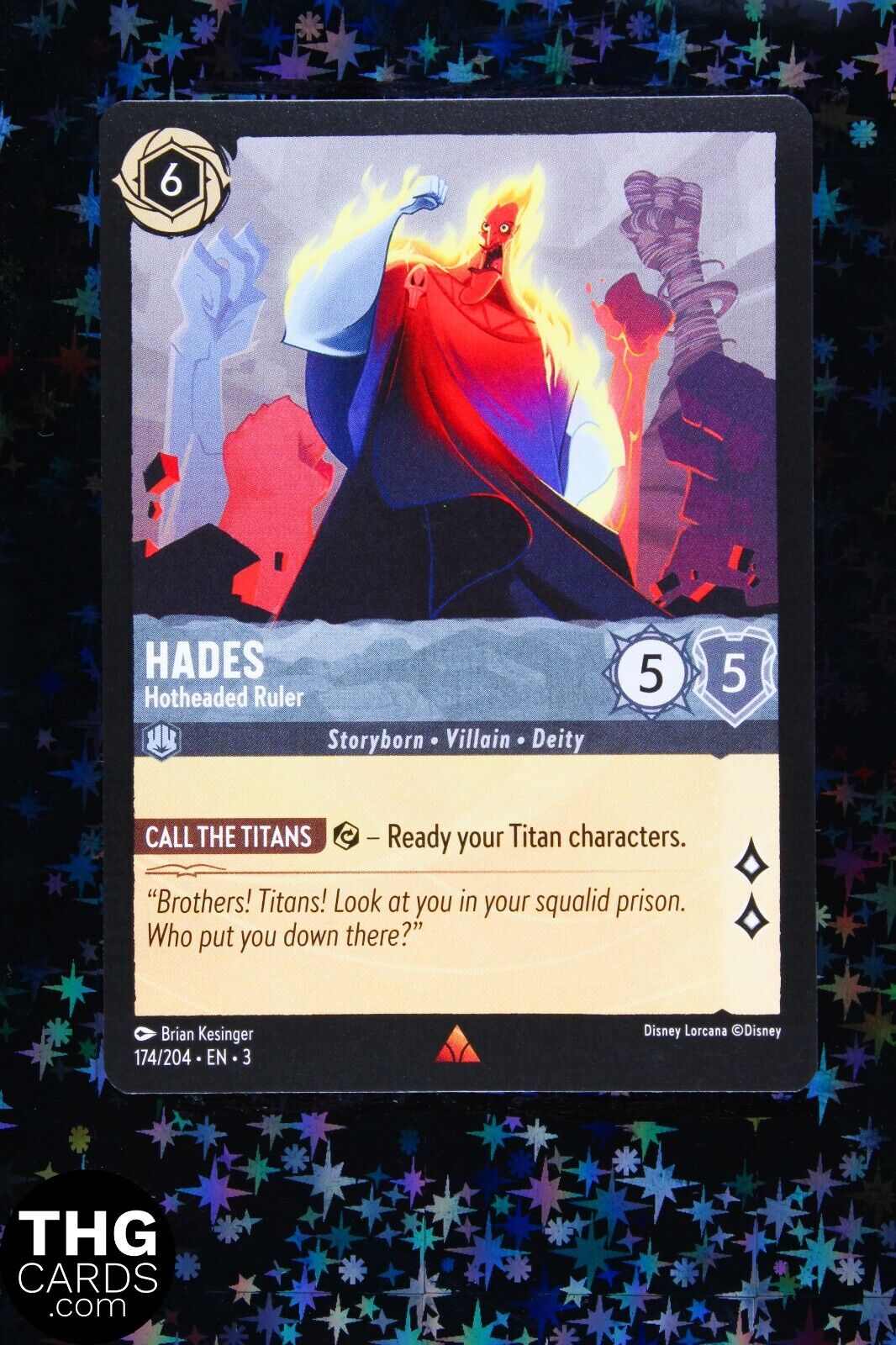 Hades, Hotheaded Ruler 174/204 Rare Lorcana Card EN 3