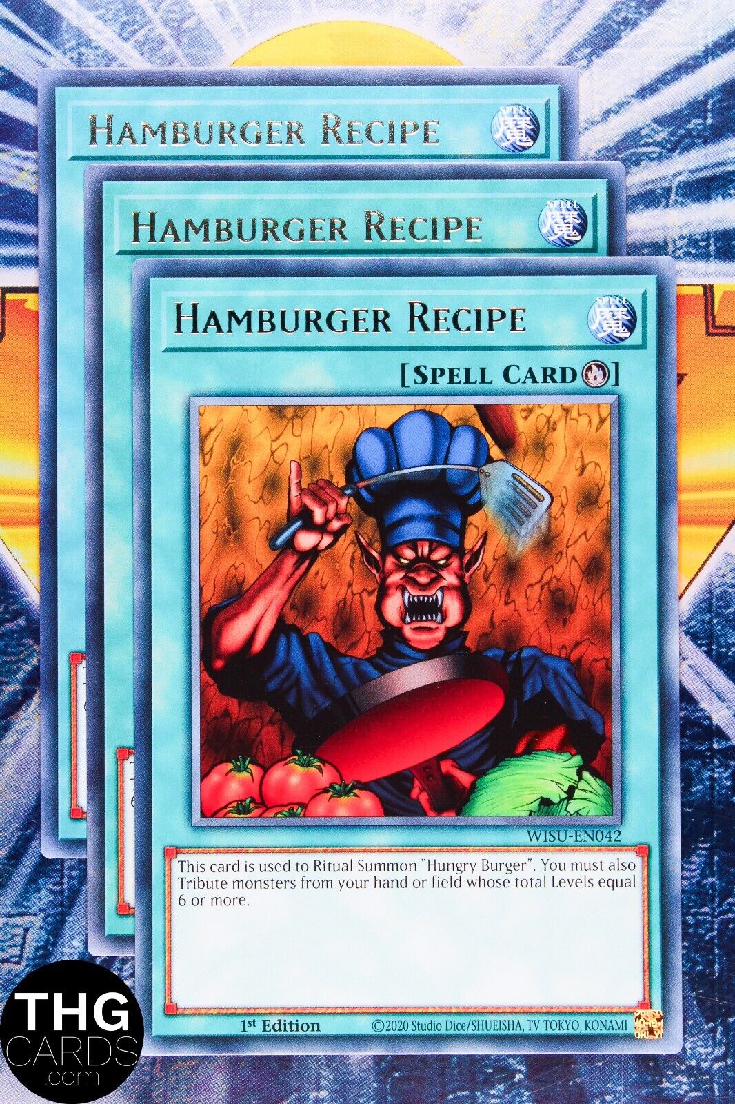 Hamburger Recipe WISU-EN042 1st Edition Rare Yugioh Card Playset