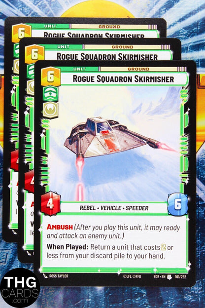 Rogue Squadron Skirmisher 101/252 Uncommon Star Wars Unlimited Card Playset