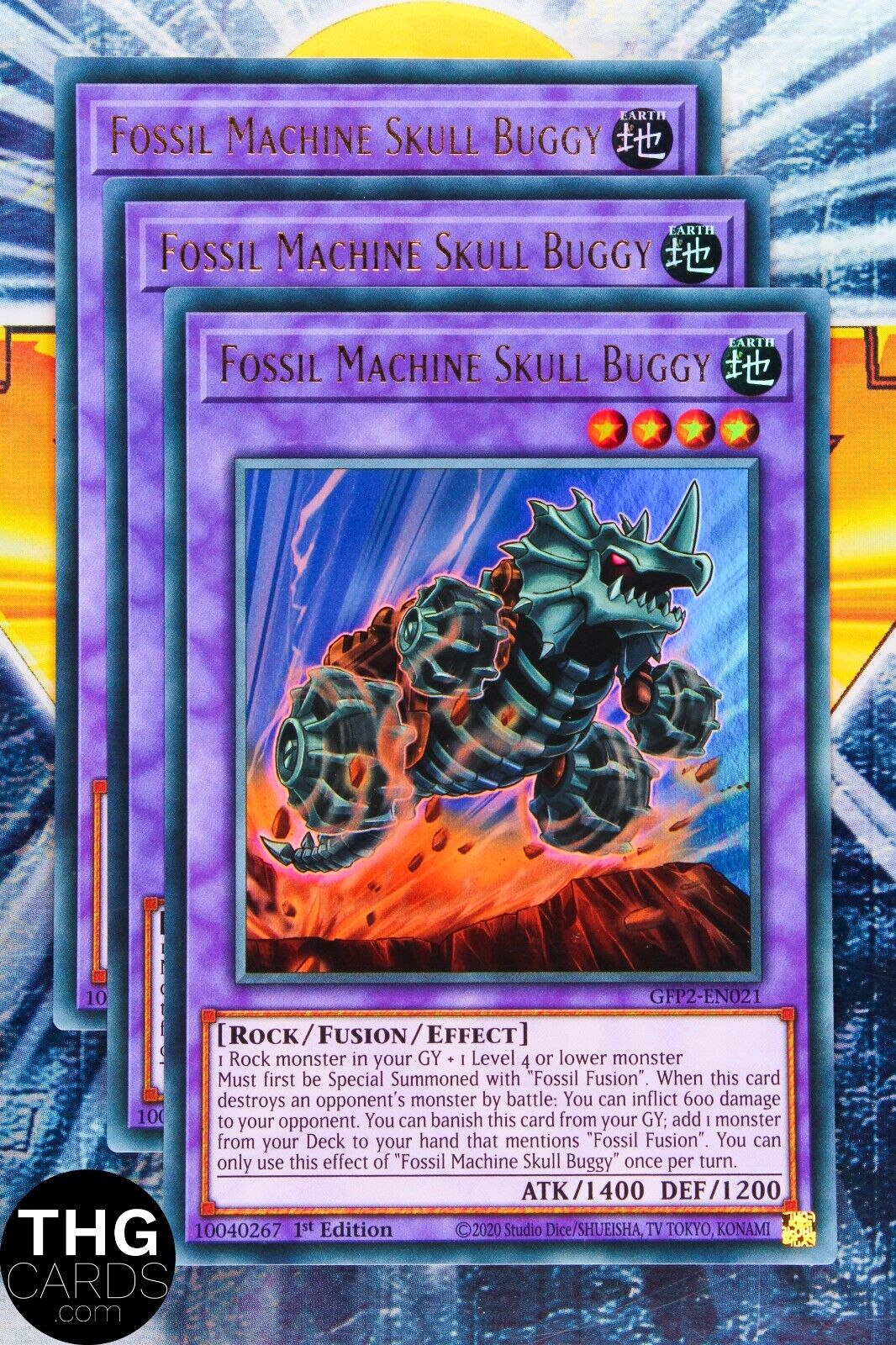 Fossil Machine Skull Buggy GFP2-EN021 1st Edition Ultra Rare Yugioh Card Playset