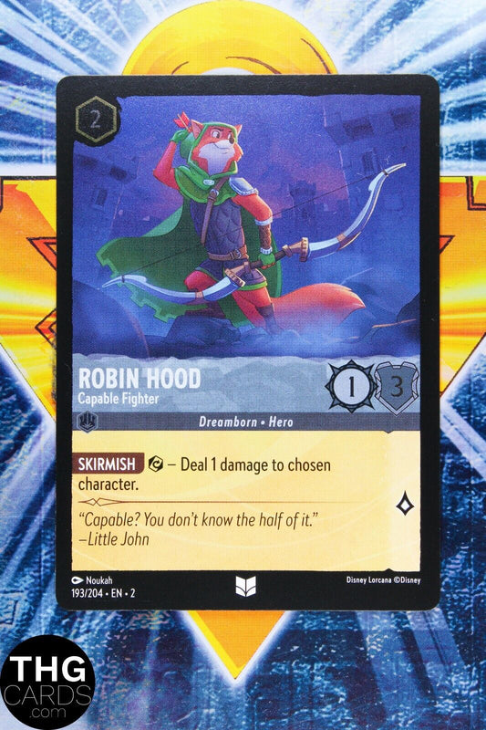 Robin Hood, Capable Fighter 193/204 Foil Uncommon Lorcana Rise of Floodborn