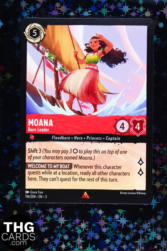 Moana, Born Leader 116/204 Rare Lorcana Card EN3