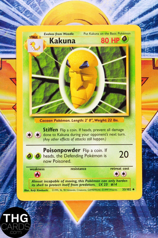 Kakuna 33/102 Uncommon Base Set Pokemon Card