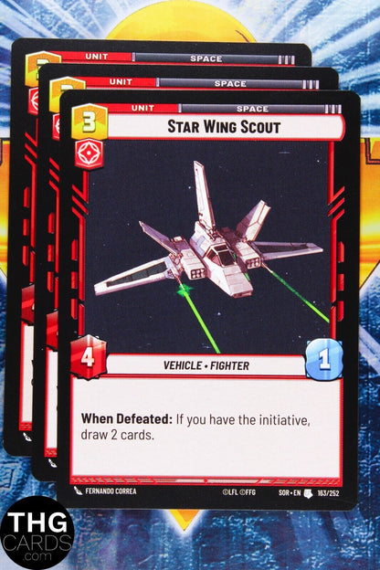 Star Wing Scout 163/252 Uncommon Star Wars Unlimited Card Playset