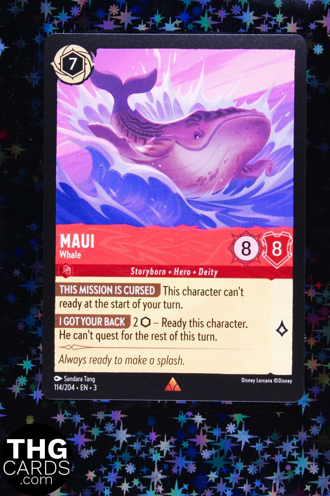 Maui, Whale 114/204 Rare Lorcana Card EN3