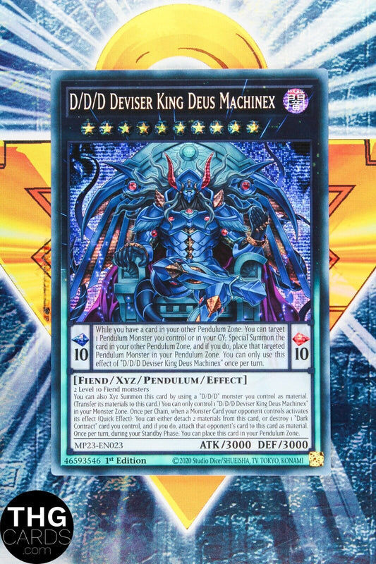 D/D/D Deviser King Deus Machinex MP23-EN023 1st Edition Secret Rare Yugioh Card