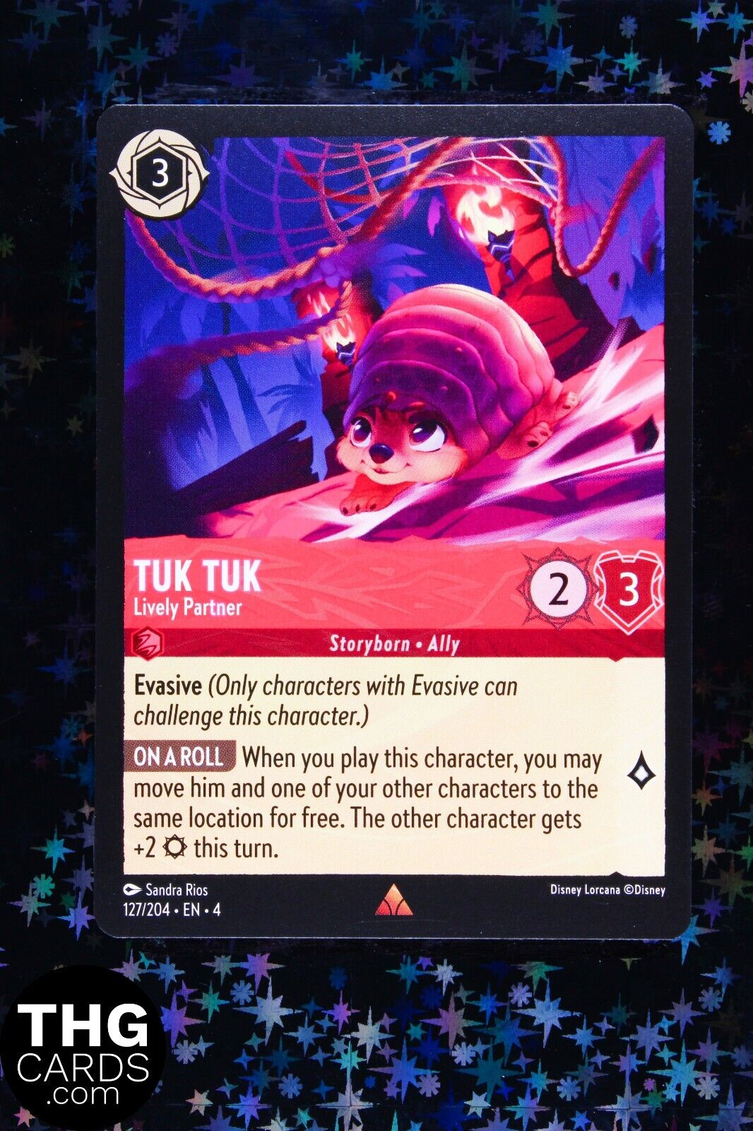 Tuk Tuk, Lively Partner 127/204 Rare Lorcana Card EN 4