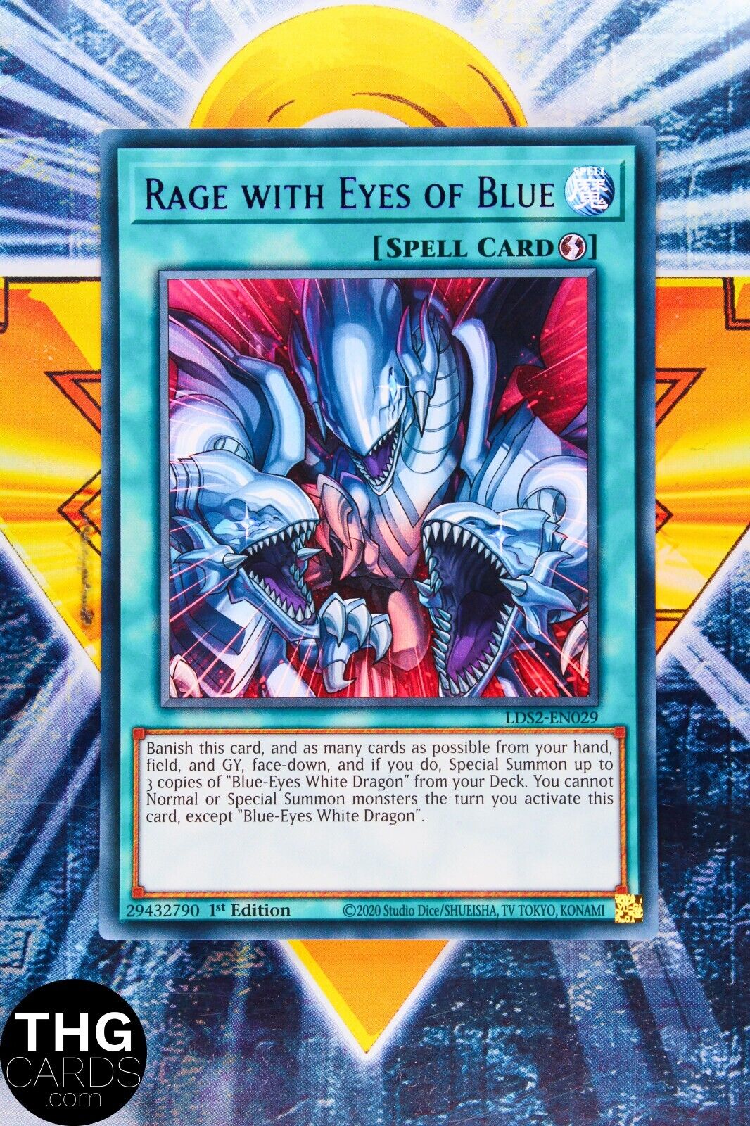 Rage with Eyes of Blue LDS2-EN029 1st Edition Purple Ultra Rare Yugioh Card