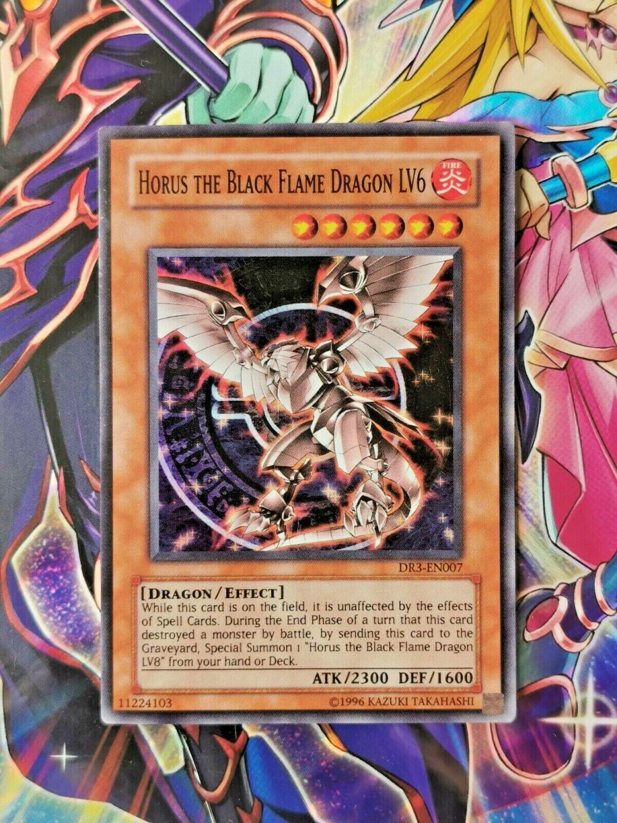 Horus the Black Flame Dragon LV6 DR3-EN007 Super Rare Yugioh Card