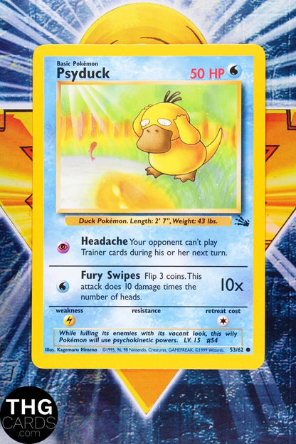 Psyduck 53/62 Common Fossil Pokemon Card