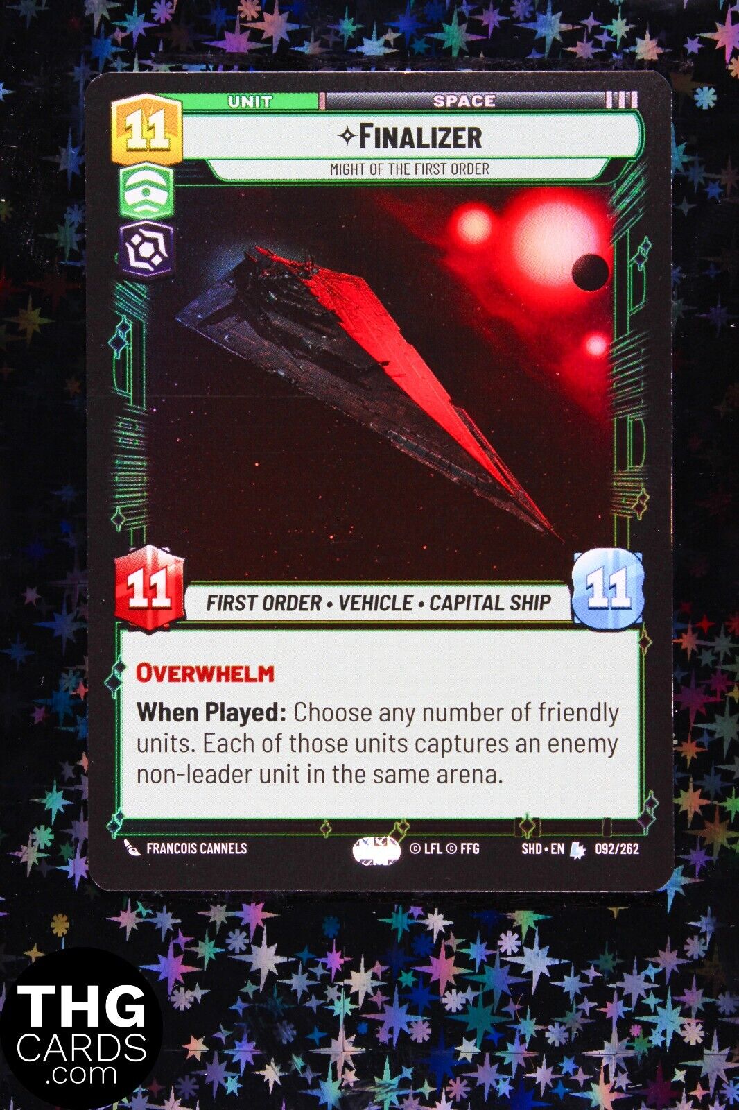 Finalizer 092/262 Foil Legendary Star Wars Unlimited Card SHD