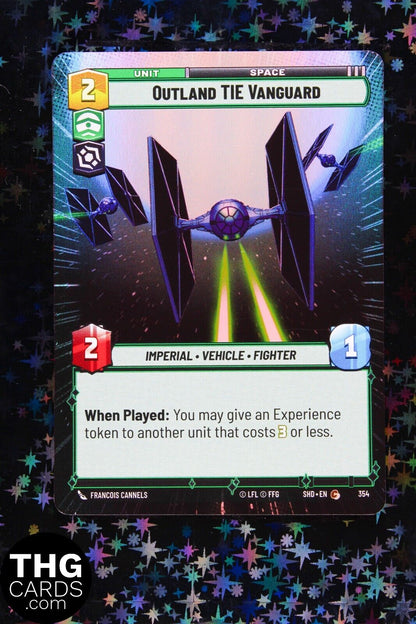 Outland TIE Vanguard 354 Foil Hyperspace Common Star Wars Unlimited Card SHD