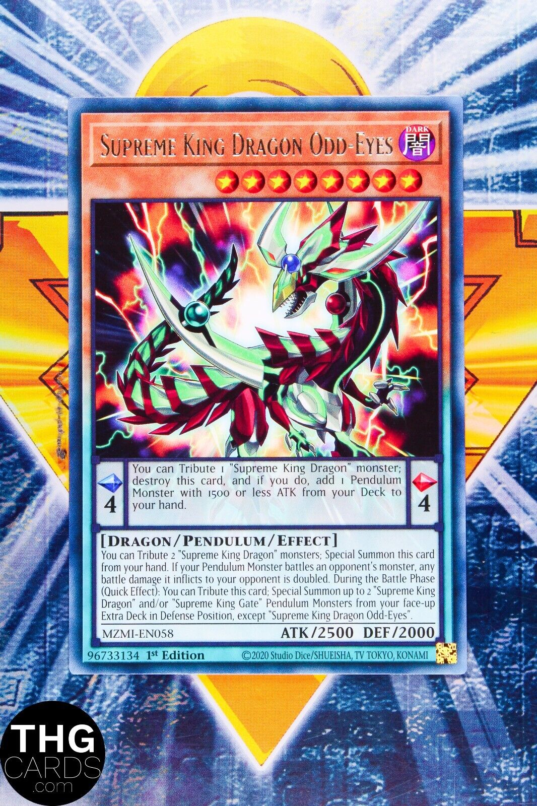 Supreme King Dragon Odd-Eyes MZMI-EN058 1st Edition Rare Yugioh Card