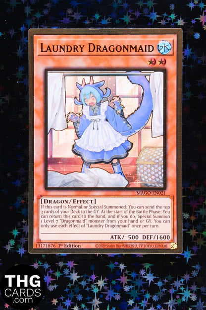 Laundry Dragonmaid MAGO-EN021 1st Ed Premium Gold Rare Yugioh Card