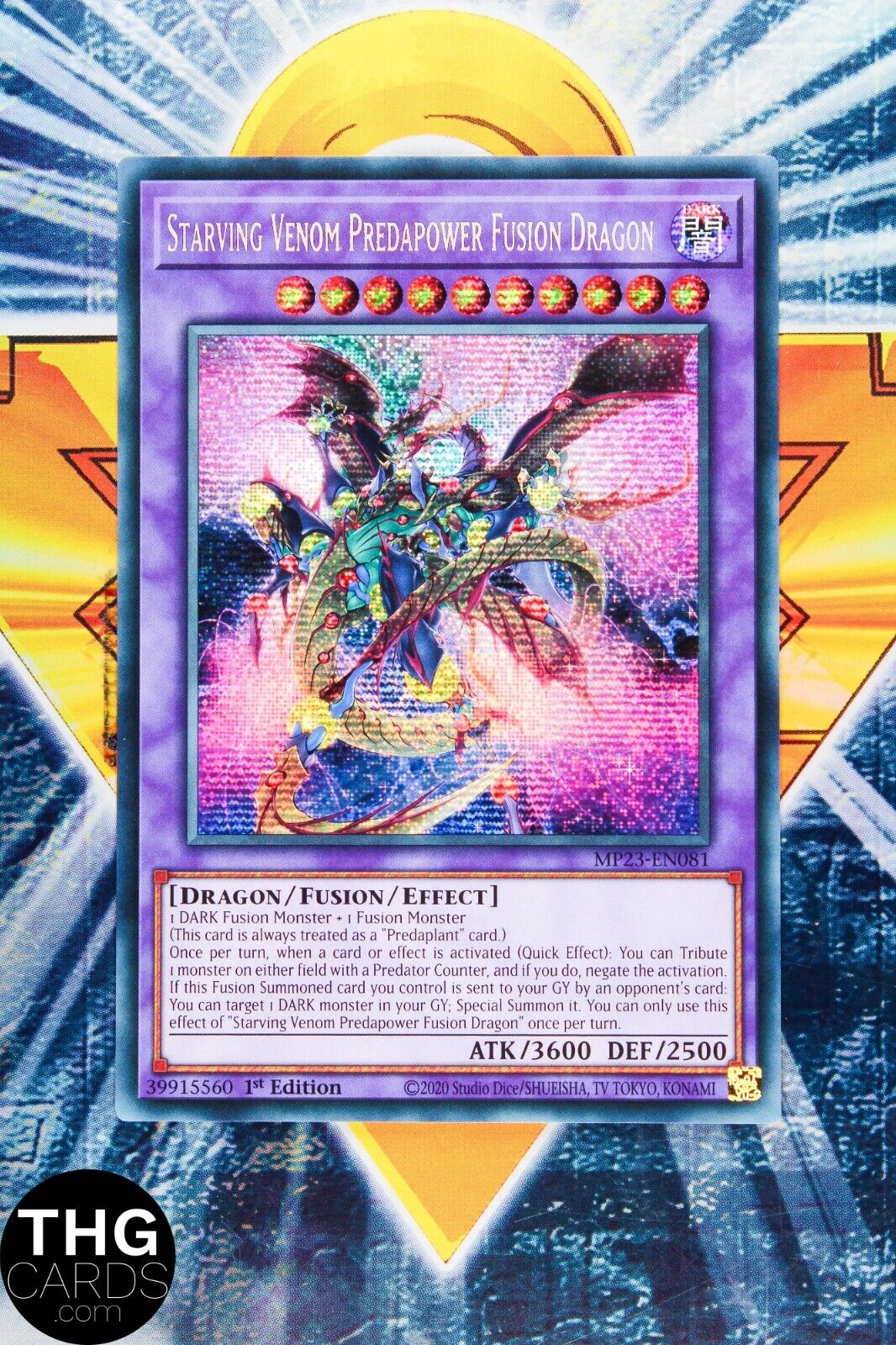 Starving Venom Predapower Fusion Dragon MP23-EN081 1st Secret Rare Yugioh Card