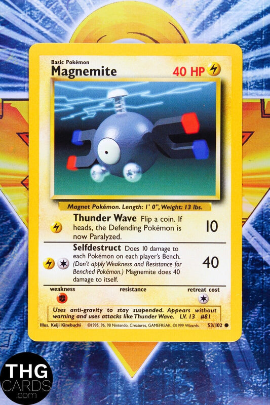 Magnemite 53/102 Common Base Set Pokemon Card
