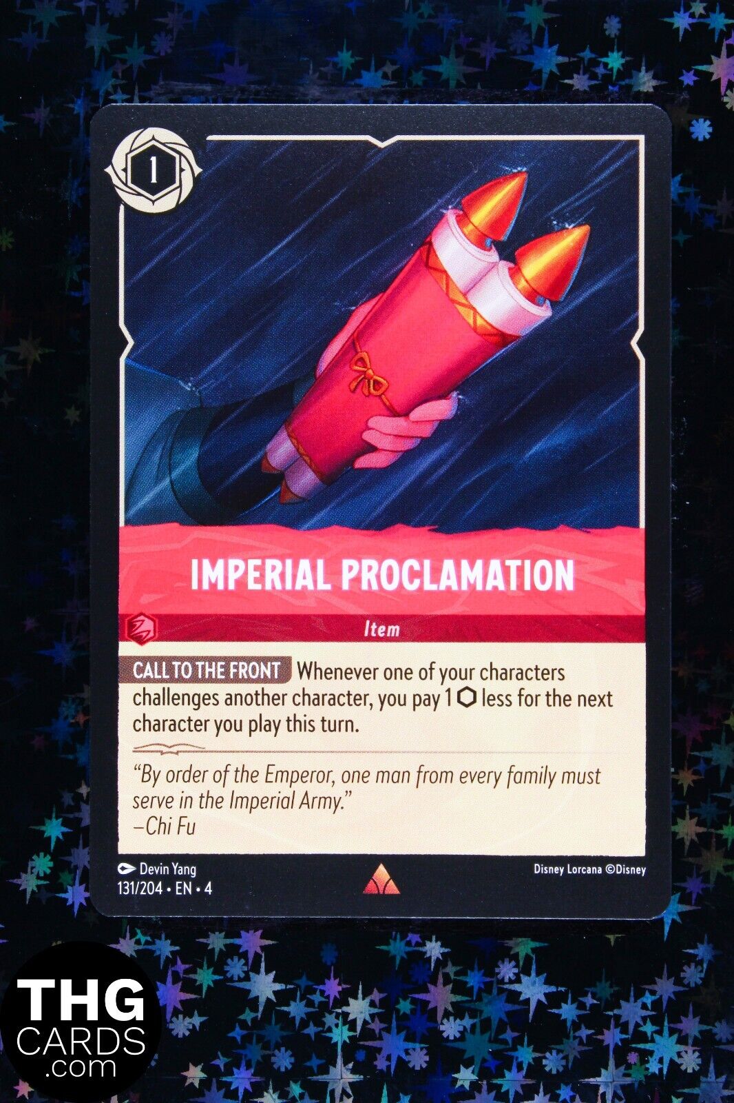 Imperial Proclamation 131/204 Rare Lorcana Card EN 4