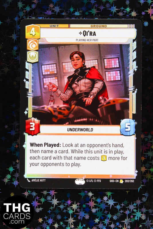 Qi'ra 202/262 Foil Rare Star Wars Unlimited Card SHD