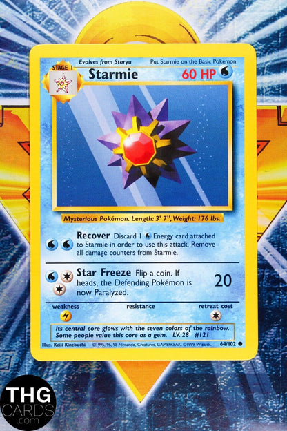 Starmie 64/102 Common Base Set Pokemon Card