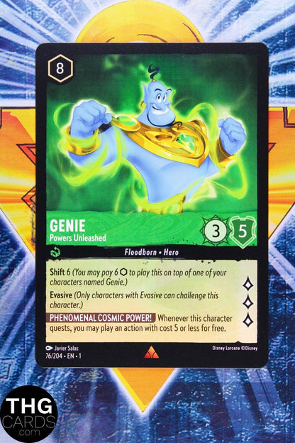 Genie, Powers Unleashed 76/204 Standard Rare Lorcana First Chapter Card