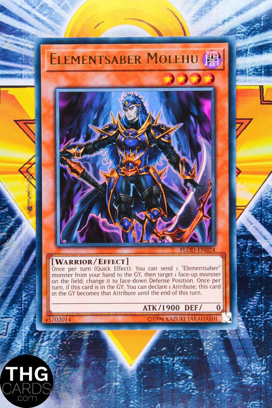 Elementsaber Molehu FLOD-EN024 Ultra Rare Yugioh Card