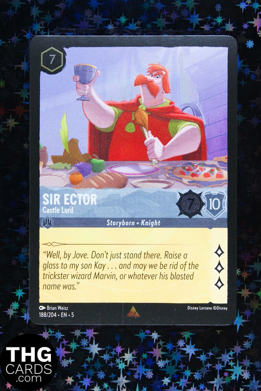 Sir Ector, Castle Lord 188/204 Foil Rare Lorcana Card EN5