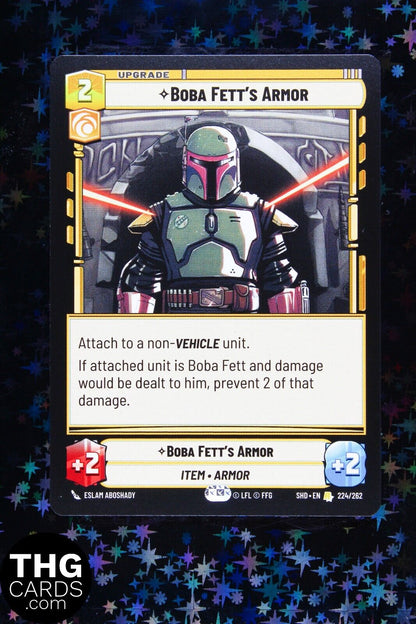 Boba Fetts Armor 224/262 Rare Star Wars Unlimited Card SHD