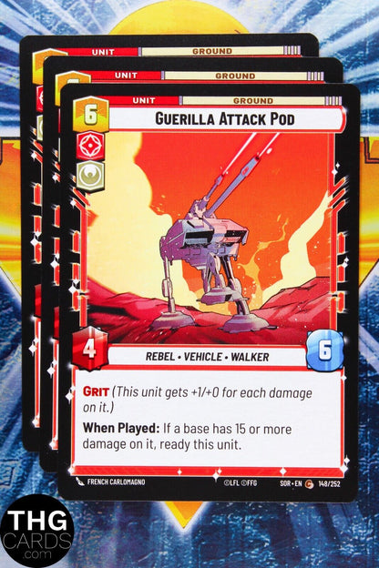 Guerilla Attack Pod 148/252 Common Star Wars Unlimited Card Playset