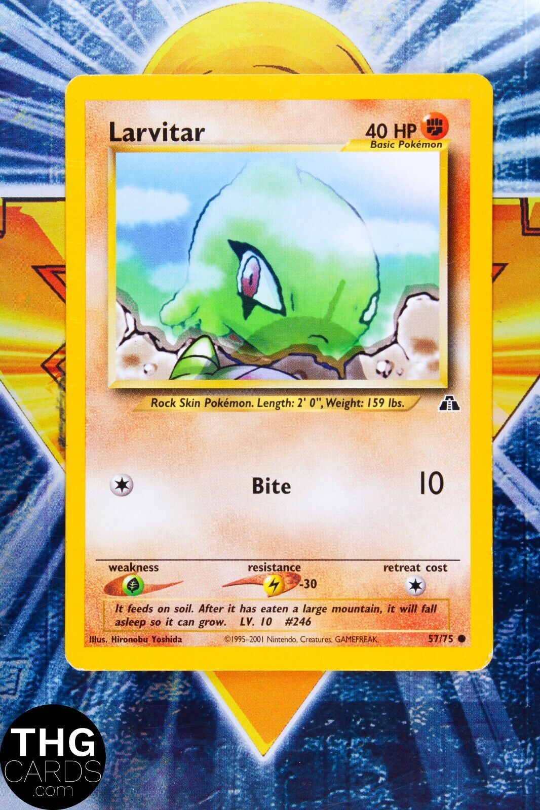 Larvitar 57/75 Common Neo Discovery Pokemon Card