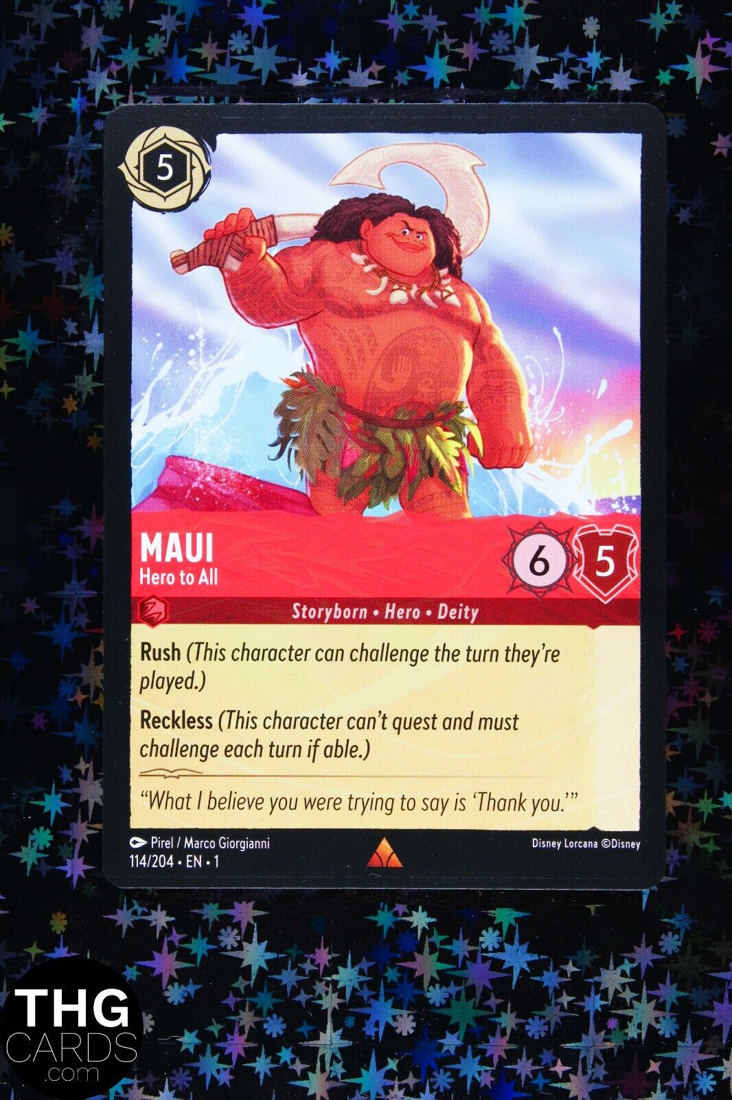 Maui, Hero to All 114/204 Rare Lorcana Card EN 1