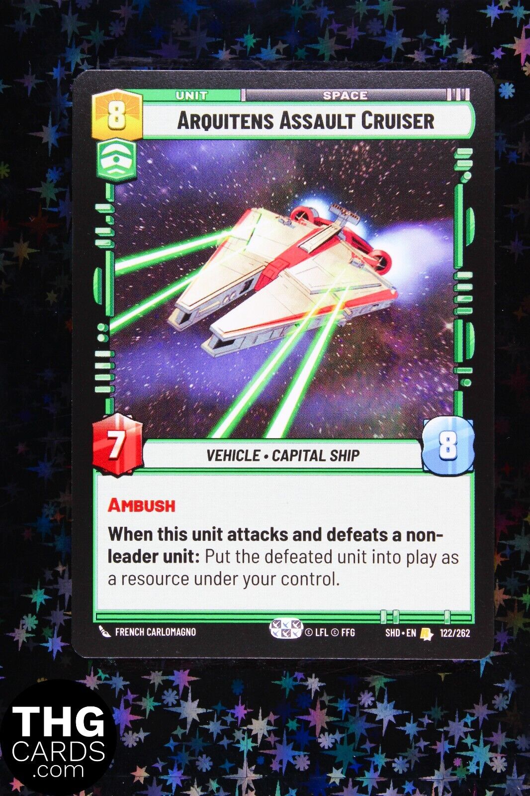 Arquitens Assault Cruiser 122/262 Rare Star Wars Unlimited Card SHD