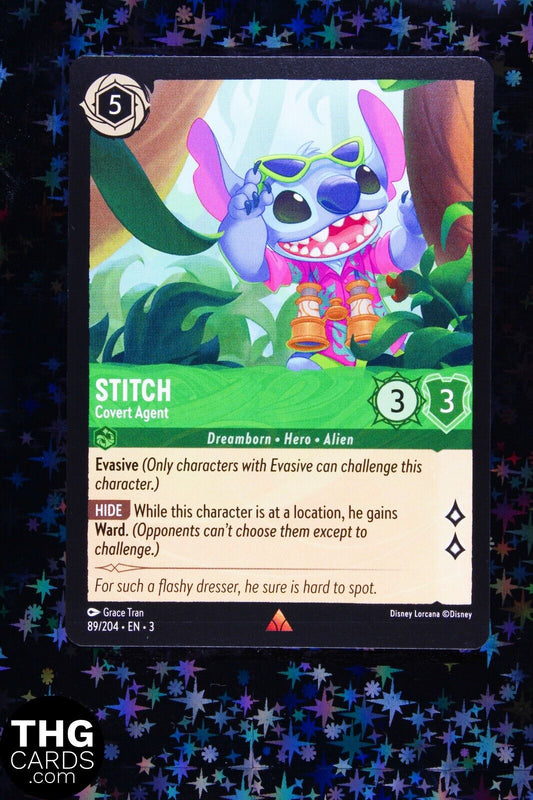 Stitch, Covert Agent 89/204 Rare Lorcana Card EN3