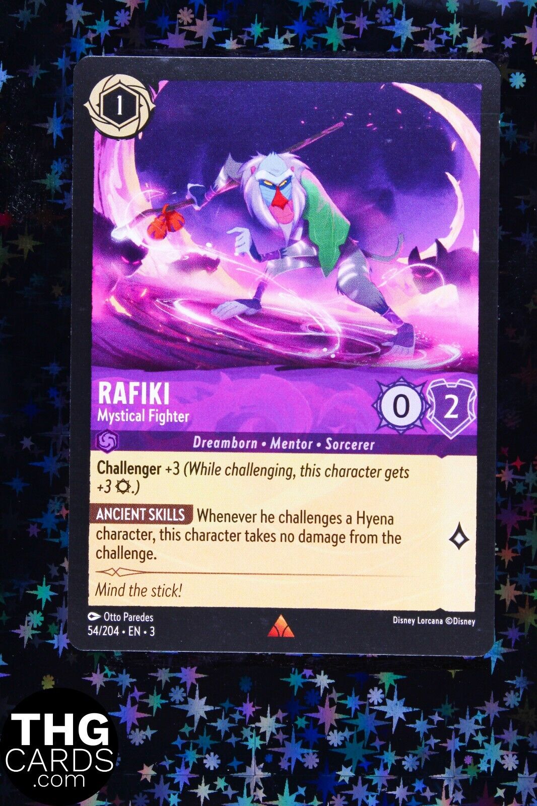 Rafiki, Mystical Fighter 54/204 Rare Lorcana Card EN3 PLAYSET