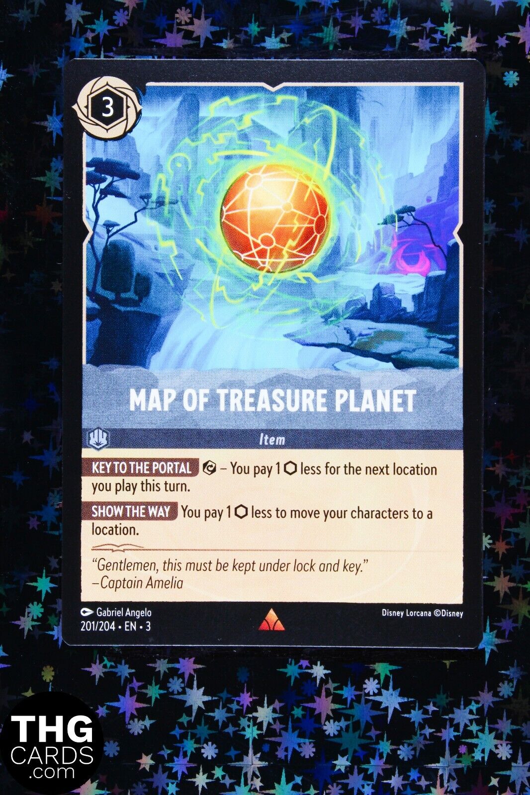 Map of Treasure Island 201/204 Rare Lorcana Card EN3