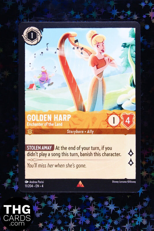 Golden Harp, Enchanter of the Land 11/204 Rare Lorcana Card EN 4