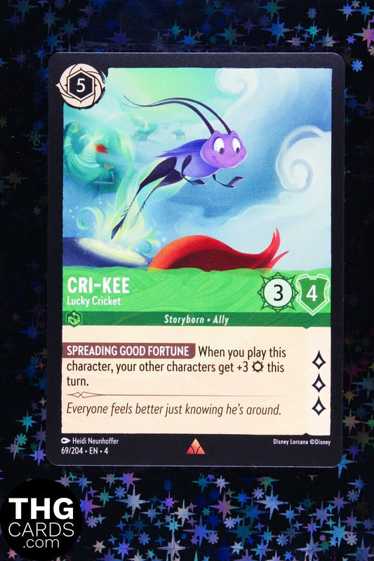 Cri-Kee, Lucky Cricket 69/204 Rare Lorcana Card EN 4