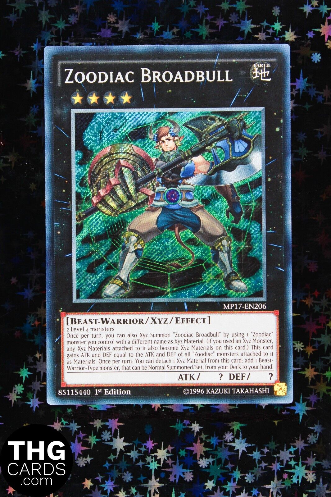 Zoodiac Broadbull MP17-EN206 1st Edition Secret Rare Yugioh Card