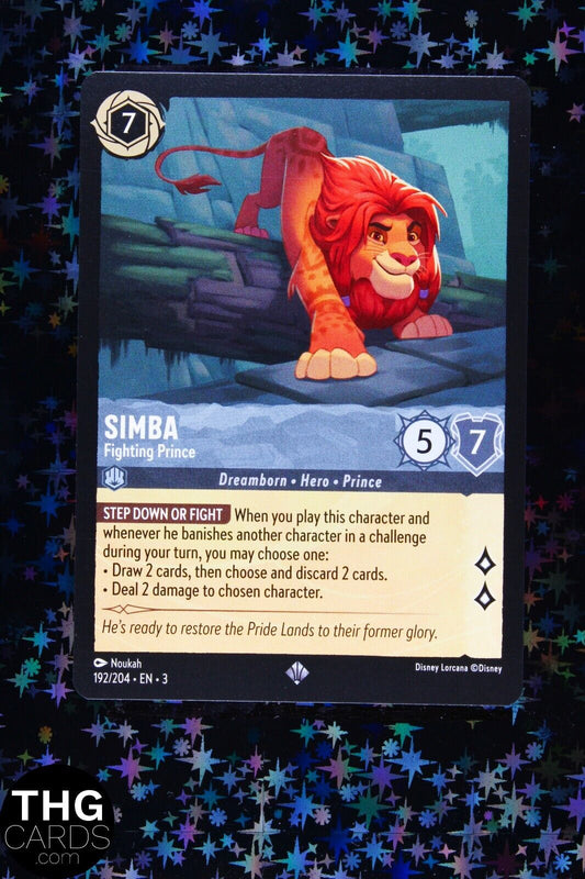 Simba, Fighting Prince 192/204 Super Rare Lorcana Card EN 3