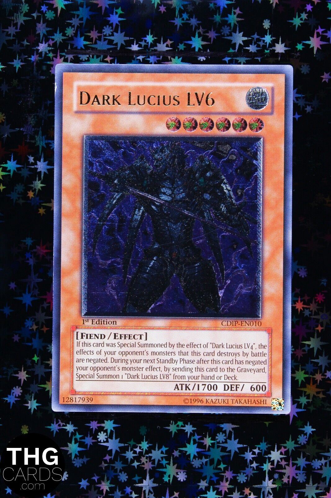 Dark Lucius LV6 CDIP-EN010 1st Edition Ultimate Rare Yugioh Card