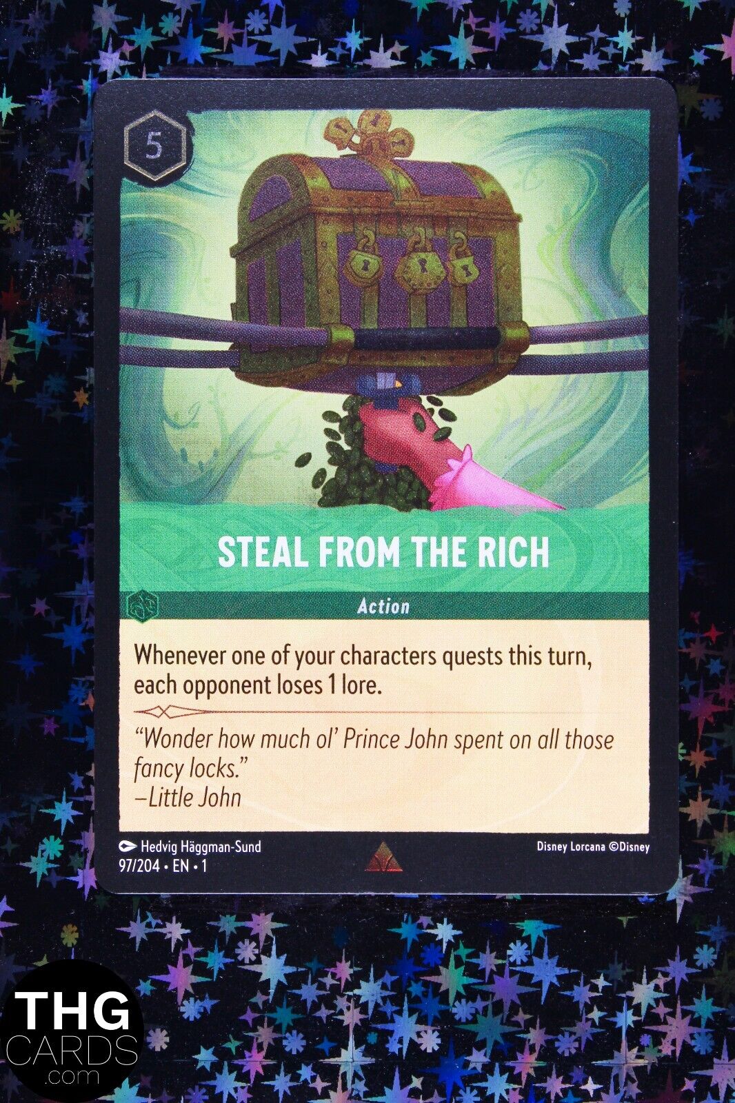 Steal from the Rich 97/204 Rare Foil Lorcana Card EN 1