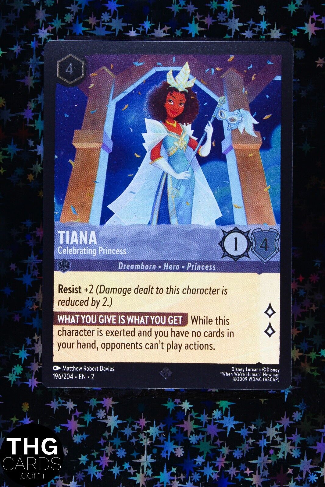 Tiana, Celebrating Princess 196/204 Super Rare Foil Lorcana Card EN 2