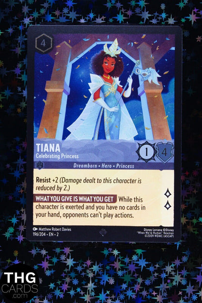 Tiana, Celebrating Princess 196/204 Super Rare Foil Lorcana Card EN 2