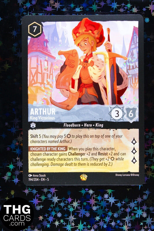 Arthur, King Victorious 194/204 Legendary Lorcana Card EN5