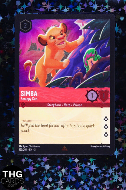 Simba, Scrappy Cub 123/204 Rare Foil Lorcana Card EN 3