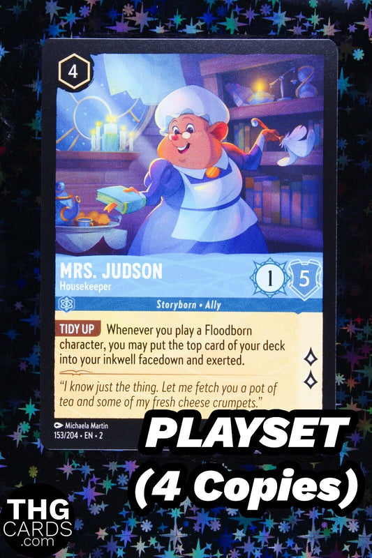 Mrs. Judson, Housekeeper 153/204 Rare Lorcana Card EN 2 PLAYSET