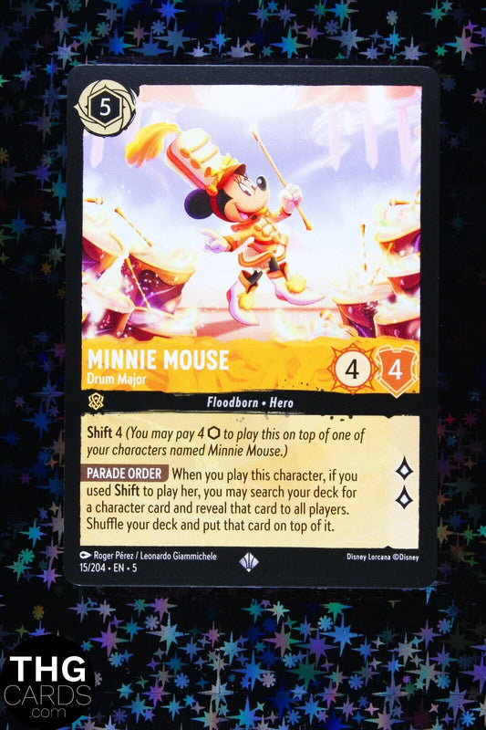 Minnie Mouse, Drum Major 15/204 Super Rare Lorcana Card EN 5