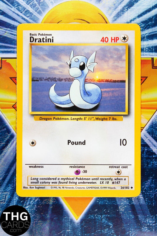 Dratini 26/102 Uncommon Base Set Pokemon Card 2