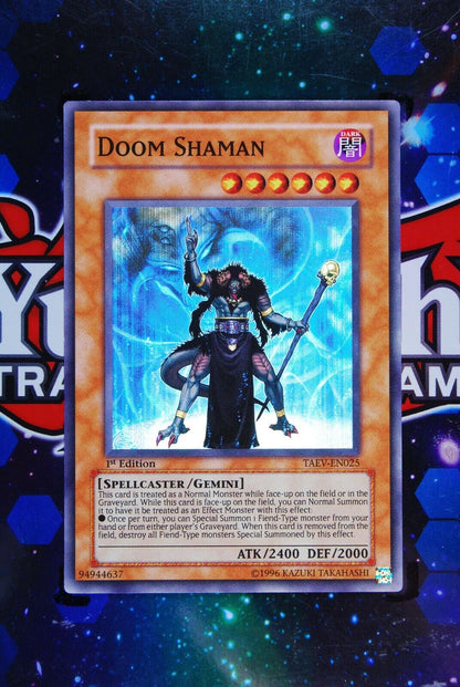 Doom Shaman TAEV-EN025 1st Edition Super Rare Yugioh Card Tactical Evolution